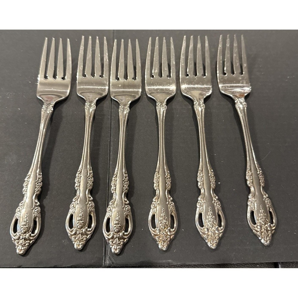 Oneida Brahms Community Salad Fork Forks Stainless Steel Set Of 6